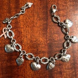 Brighton Jewelry - Brighton pink ribbon heart bracelet. Brighton Jewelry - Brighton pink ribbon heart bracelet.